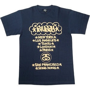 STUSSY ステューシー ×HAZE WORLD TOUR TEE NAVY Tシャツ 紺 Size 【M】 【中古品-ほぼ新品】 20826777