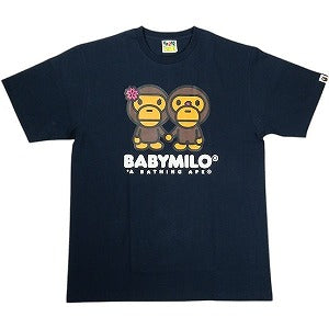 A BATHING APE ア ベイシング エイプ ベビーマイロTee Navy Tシャツ 紺 Size 【L】 【新古品・未使用品】 20826786