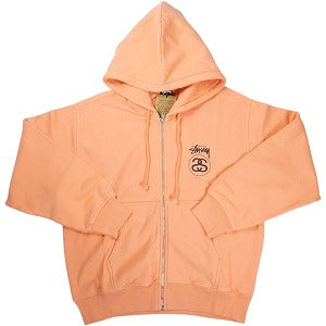 STUSSY ステューシー 25FW STOCK LINK ZIP HOODIE PIGMENT DYED SHERBERT ジップパーカー ピンク Size 【M】 【新古品・未使用品】 20826798