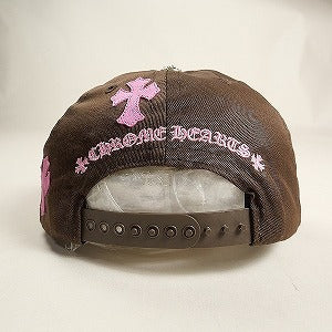 CHROME HEARTS クロム・ハーツ 5 PANEL CAP BSBL BRN/PNK クロスパッチ付きキャップ 茶 Size 【フリー】 【新古品・未使用品】 20826812