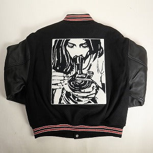SUPREME シュプリーム ×HYSTERIC GLAMOUR 24AW Varsity Jacket Black スタジャン 黒 Size 【M】 【新古品・未使用品】 20826857