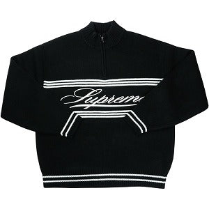 SUPREME シュプリーム 25FW Script Stripe Half Zip Sweater Black セーター 黒 Size 【M】 【新古品・未使用品】 20826893