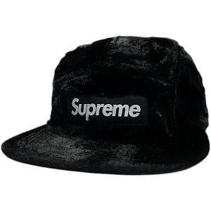 SUPREME シュプリーム 22SS Crushed Velvet Camp Cap Black キャンプキャップ 黒 Size 【フリー】 【中古品-非常に良い】 20826896