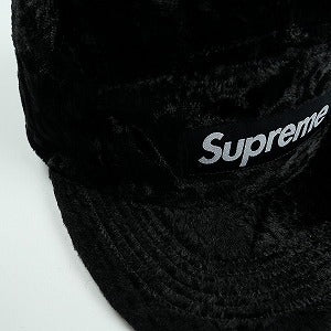 SUPREME シュプリーム 22SS Crushed Velvet Camp Cap Black キャンプキャップ 黒 Size 【フリー】 【中古品-非常に良い】 20826896