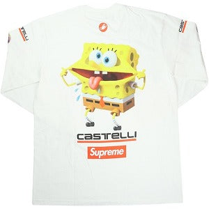 SUPREME シュプリーム ×SpongeBob SquarePants ×Castelli 25SS Racing L/S Tee White ロンT 白 Size 【M】 【中古品-ほぼ新品】 20826962