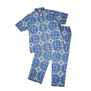 SUPREME シュプリーム 22SS Regency Pajama Set Blue パジャマセット 青 Size 【M】 【中古品-非常に良い】 20826977