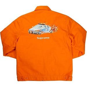 SUPREME シュプリーム 19AW Cop Car Embroidered Work Jacket Orange ジャケット オレンジ Size 【S】 【中古品-良い】 20826981