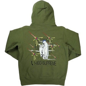 SUPREME シュプリーム ×AOI 19AW 1-800 Hooded Sweatshirt Olive パーカー オリーブ Size 【M】 【中古品-良い】 20827006