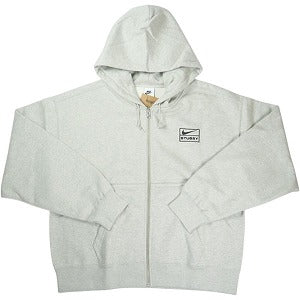 STUSSY ステューシー ×NIKE 25FW STONE WASHED FLEECE ZIP HOODIE Grey Heather ジップパーカー 灰 Size 【M】 【新古品・未使用品】 20827030