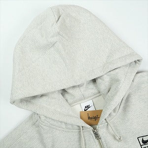 STUSSY ステューシー ×NIKE 25FW STONE WASHED FLEECE ZIP HOODIE Grey Heather ジップパーカー 灰 Size 【M】 【新古品・未使用品】 20827030
