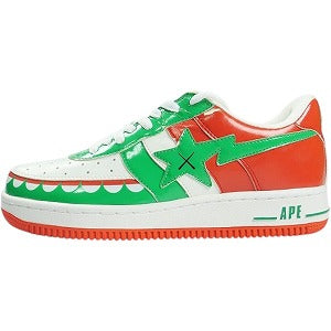 A BATHING APE ア ベイシング エイプ ×KAWS BAPESTA WHITE/GREEN FS-029 スニーカー 白緑 Size 【26.5cm】 【中古品-ほぼ新品】 20827079