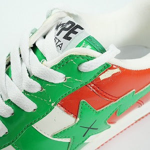 A BATHING APE ア ベイシング エイプ ×KAWS BAPESTA WHITE/GREEN FS-029 スニーカー 白緑 Size 【26.5cm】 【中古品-ほぼ新品】 20827079