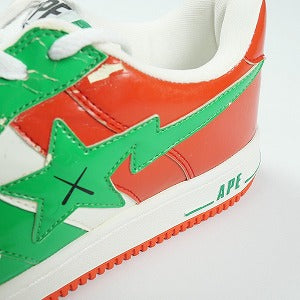 A BATHING APE ア ベイシング エイプ ×KAWS BAPESTA WHITE/GREEN FS-029 スニーカー 白緑 Size 【26.5cm】 【中古品-ほぼ新品】 20827079