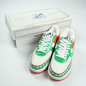 A BATHING APE ア ベイシング エイプ ×KAWS BAPESTA WHITE/GREEN FS-029 スニーカー 白緑 Size 【26.5cm】 【中古品-ほぼ新品】 20827079