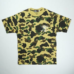 A BATHING APE ア ベイシング エイプ ×STUSSY 30th Anniversary Skull Camo Tee Yellow 30周年記念Tシャツ 黄 Size 【S】 【新古品・未使用品】 20827087