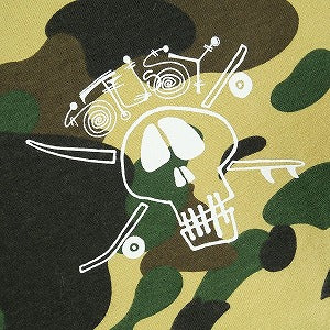 A BATHING APE ア ベイシング エイプ ×STUSSY 30th Anniversary Skull Camo Tee Yellow 30周年記念Tシャツ 黄 Size 【S】 【新古品・未使用品】 20827087