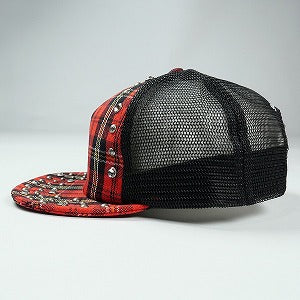 SUPREME シュプリーム ×b.b.Simon 25FW Studded Mesh Back 5-Panel Plaid キャップ 赤 Size 【フリー】 【新古品・未使用品】 20827152