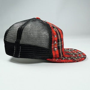 SUPREME シュプリーム ×b.b.Simon 25FW Studded Mesh Back 5-Panel Plaid キャップ 赤 Size 【フリー】 【新古品・未使用品】 20827152