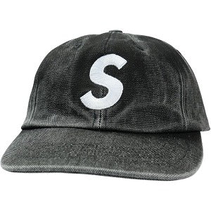 SUPREME シュプリーム 25FW Pigment Coated Canvas S Logo 6-Panel Black キャップ 黒 Size 【フリー】 【新古品・未使用品】 20827153