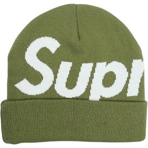 SUPREME シュプリーム 24AW Big Logo Beanie Light Olive ビーニー オリーブ Size 【フリー】 【中古品-ほぼ新品】 20827275