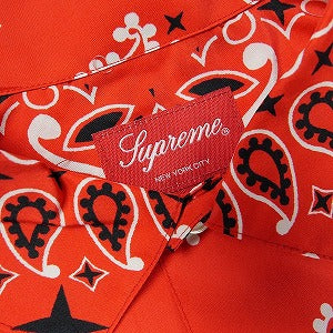 SUPREME シュプリーム 21SS Bandana Silk S/S Shirt Red 半袖シャツ 赤 Size 【L】 【新古品・未使用品】 20827290