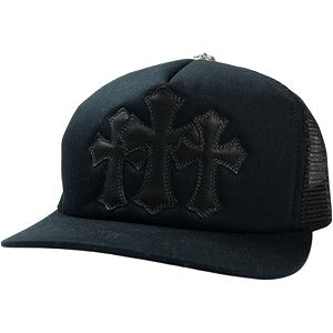 CHROME HEARTS クロム・ハーツ TRUCKER CAP NEW 3 CEM CRS BLACK/BLACK メッシュキャップ 黒 Size 【フリー】 【新古品・未使用品】 20827355