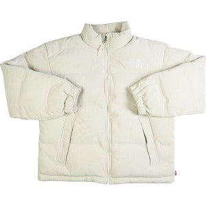 SUPREME シュプリーム ×THE NORTH FACE 23AW Suede Nuptse Jacket Stone ダウンジャケット 白 Size 【XL】 【新古品・未使用品】 20827366