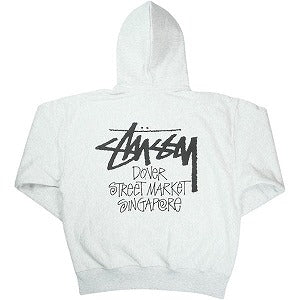 STUSSY ステューシー ×DOVER STREET MARKET STOCK DSM SINGAPORE ZIP HOODIE ASH GRAY ジップパーカー 灰 Size 【XL】 【新古品・未使用品】 20827482