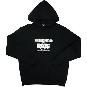 NEIGHBORHOOD ネイバーフッド ×RATS 20th Hoodie 25SPC-0104 パーカー 黒 Size 【XL】 【中古品-非常に良い】 20827599