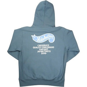 HIDEANDSEEK ハイド アンド シーク ×CARSERVICE HOODED SWEAT SHIRT パーカー 青 Size 【L】 【中古品-良い】 20827601