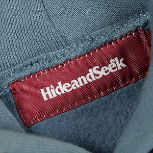 HIDEANDSEEK ハイド アンド シーク ×CARSERVICE HOODED SWEAT SHIRT パーカー 青 Size 【L】 【中古品-良い】 20827601