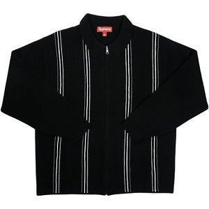 SUPREME シュプリーム 25FW Stripe Zip Up Polo Sweater Black セーター 黒 Size 【L】 【新古品・未使用品】 20827736