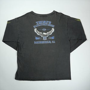 VINTAGE ヴィンテージ Harley-Davidson ハーレーダビッドソン Eagle Flames LS Tee ロンT 黒 Size 【XL】 【中古品-良い】 20827796