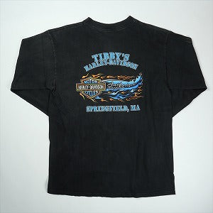 VINTAGE ヴィンテージ Harley-Davidson ハーレーダビッドソン Eagle Purple Flame LS Tee ロンT 黒 Size 【L】 【中古品-良い】 20827797
