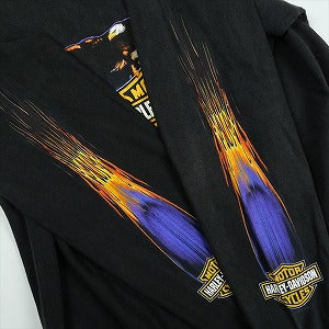 VINTAGE ヴィンテージ Harley-Davidson ハーレーダビッドソン Eagle Purple Flame LS Tee ロンT 黒 Size 【L】 【中古品-良い】 20827797