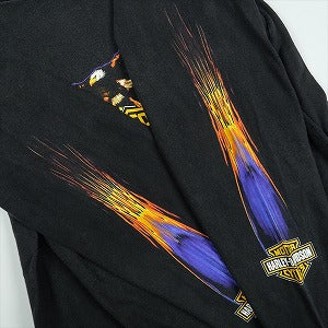 VINTAGE ヴィンテージ Harley-Davidson ハーレーダビッドソン Eagle Purple Flame LS Tee ロンT 黒 Size 【L】 【中古品-良い】 20827798