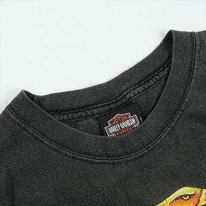 VINTAGE ヴィンテージ Harley-Davidson ハーレーダビッドソン Eagle Orange Flame LS Tee ロンT 黒 Size 【L】 【中古品-良い】 20827799
