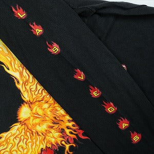 VINTAGE ヴィンテージ Harley-Davidson ハーレーダビッドソン Cafe Eagle Flame LS Tee ロンT 黒 Size 【XL相当】 【中古品-良い】 20827800
