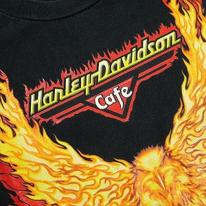VINTAGE ヴィンテージ Harley-Davidson ハーレーダビッドソン Cafe Eagle Flame LS Tee ロンT 黒 Size 【XL相当】 【中古品-良い】 20827800