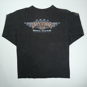 VINTAGE ヴィンテージ Harley-Davidson ハーレーダビッドソン Deytona bike week Eagle Logo LS Tee ロンT 黒 Size 【L相当】 【中古品-良い】 20827804