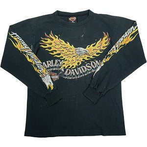 VINTAGE ヴィンテージ Harley-Davidson ハーレーダビッドソン Eagle Logo LS Tee ロンT 黒 Size 【M】 【中古品-良い】 20827805