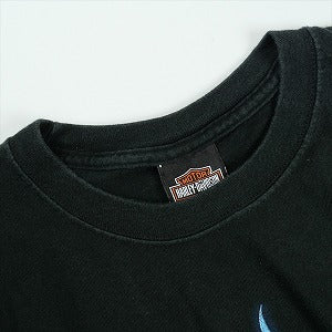 VINTAGE ヴィンテージ Harley-Davidson ハーレーダビッドソン Skull Blue Flame Logo LS Tee ロンT 黒 Size 【L】 【中古品-良い】 20827806