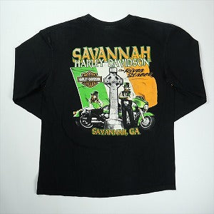 VINTAGE ヴィンテージ Harley-Davidson ハーレーダビッドソン Clover Logo LS Tee ロンT 黒 Size 【L】 【中古品-良い】 20827807