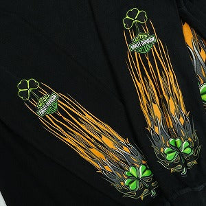 VINTAGE ヴィンテージ Harley-Davidson ハーレーダビッドソン Clover Logo LS Tee ロンT 黒 Size 【L】 【中古品-良い】 20827807