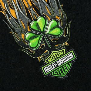 VINTAGE ヴィンテージ Harley-Davidson ハーレーダビッドソン Clover Logo LS Tee ロンT 黒 Size 【L】 【中古品-良い】 20827807