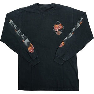 VINTAGE ヴィンテージ Harley-Davidson ハーレーダビッドソン Spade Dice Logo Las Vegas LS Tee ロンT 黒 Size 【L相当】 【中古品-良い】 20827809