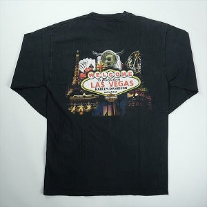 VINTAGE ヴィンテージ Harley-Davidson ハーレーダビッドソン Spade Dice Logo Las Vegas LS Tee ロンT 黒 Size 【L相当】 【中古品-良い】 20827809