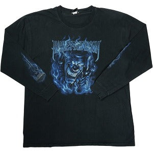 VINTAGE ヴィンテージ Harley-Davidson ハーレーダビッドソン Pierrot Logo Blue Flame LS Tee ロンT 黒 Size 【XL相当】 【中古品-良い】 20827811