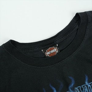 VINTAGE ヴィンテージ Harley-Davidson ハーレーダビッドソン Pierrot Logo Blue Flame LS Tee ロンT 黒 Size 【XL相当】 【中古品-良い】 20827811