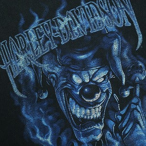 VINTAGE ヴィンテージ Harley-Davidson ハーレーダビッドソン Pierrot Logo Blue Flame LS Tee ロンT 黒 Size 【XL相当】 【中古品-良い】 20827811